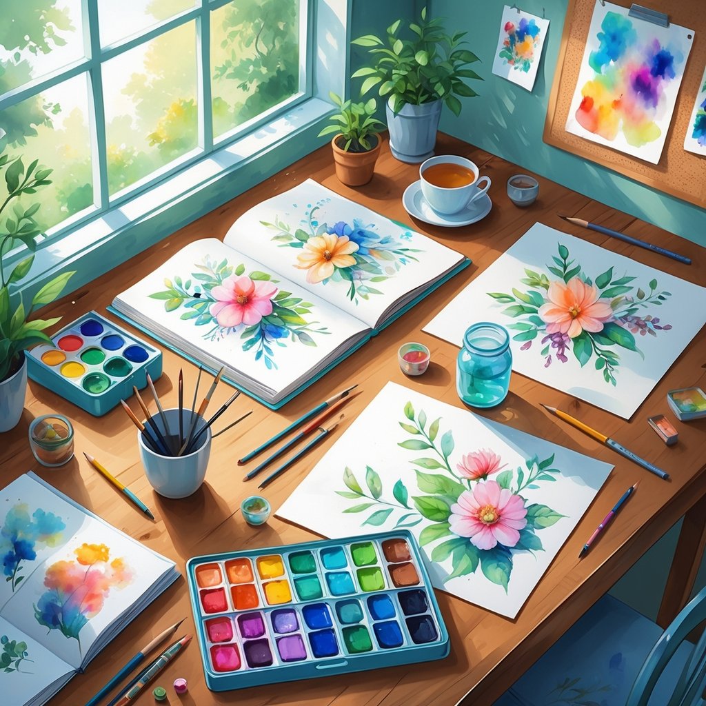 Free Printable Watercolor Coloring Pages for Relaxation and Creativity ...
