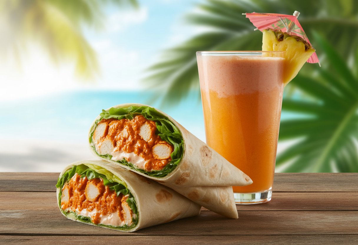 Tropical Smoothie Buffalo Chicken Wrap Recipe: Fresh & Flavorful